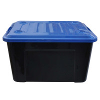 Vorschau: Rollenbox 550 Liter grau mit Deckel blau Vorschau: Rollenbox 550 Liter grau mit Deckel blau