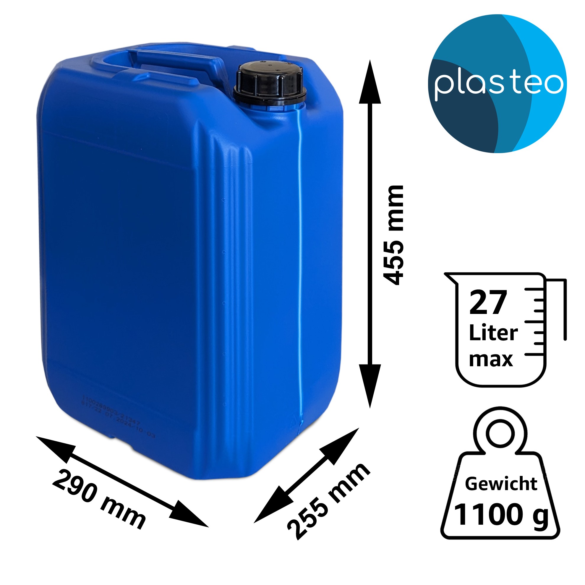 ABACUS® 2x 25 Liter Wasserkanister – Lebensmittelecht, BPA-frei, Säurefest, Mit Auslaufhahn & Füllstandsskala – Für Indoor & Outdoor